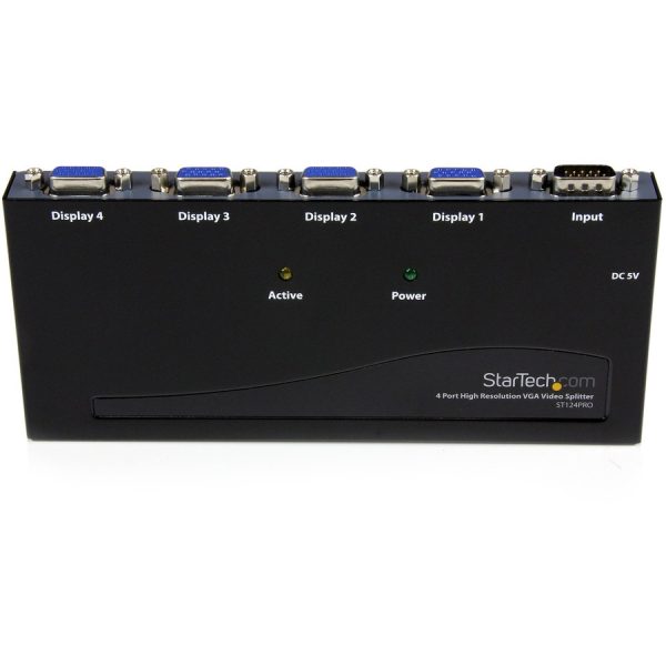 StarTech.com 4 Port High Resolution VGA Video Splitter - 300 MHz - VideoView Pro 47 Port High Resolution 300 MHz Video Splitter - Video splitter - 4 ports - Image 2