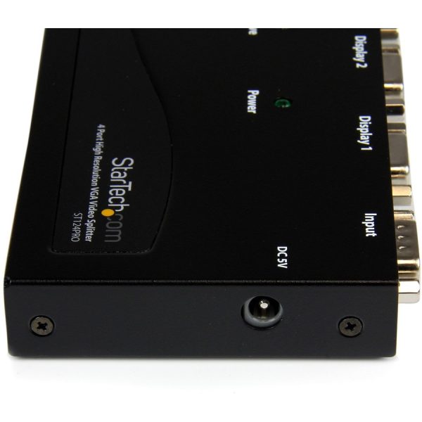 StarTech.com 4 Port High Resolution VGA Video Splitter - 300 MHz - VideoView Pro 47 Port High Resolution 300 MHz Video Splitter - Video splitter - 4 ports - Image 3