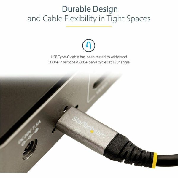 StarTech.com 3ft 1m USB C Cable 10Gbps, USB-IF Certified USB-C Cable, USB 3.1 Type-C Cable, 5A/100W PD, DP Alt Mode, USB C Cord - Image 5