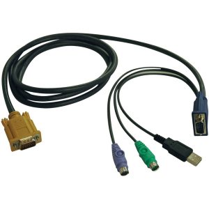 Eaton Tripp Lite Series USB/PS2 Combo Cable for NetDirector KVM Switch B020-U08/U16, 10 ft. (3.05 m)
