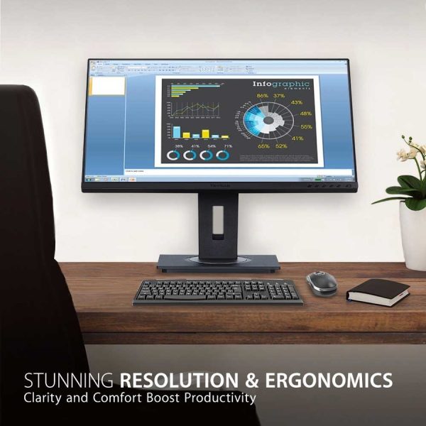 ViewSonic VG2455 24 Inch IPS 1080p Monitor with USB C, HDMI, DisplayPort, VGA and 40 Degree Tilt Ergonomics for Home and Office - Image 3