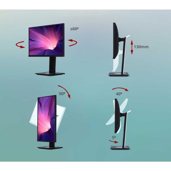ViewSonic VG2455 24 Inch IPS 1080p Monitor with USB C, HDMI, DisplayPort, VGA and 40 Degree Tilt Ergonomics for Home and Office - Image 8