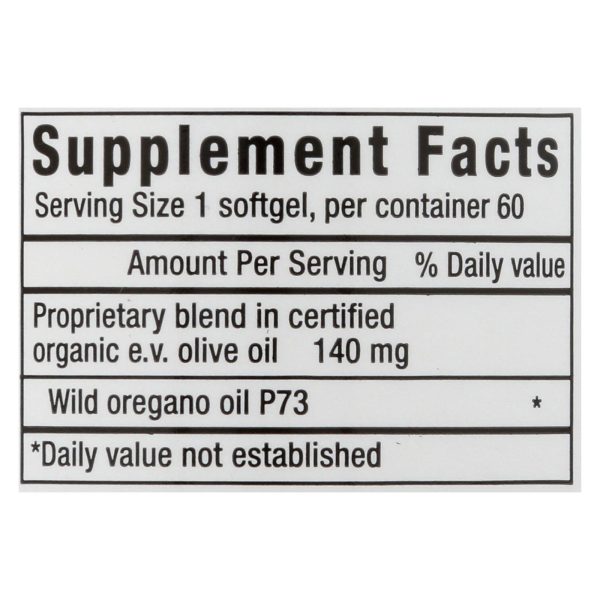 North American Herb and Spice Oreganol Oil of Oregano Super Strength - 60 Softgels - Image 3