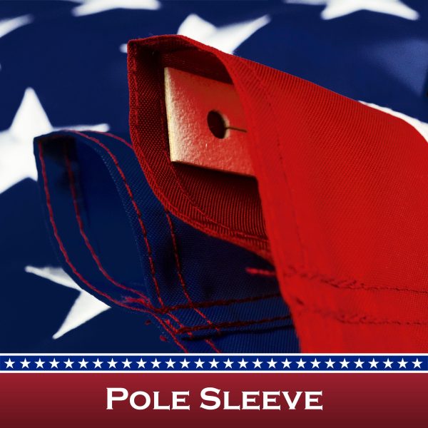 USA American Flag 2x3FT 5-Pack Pole Sleeve Embroidered Polyester By G128 - Image 2