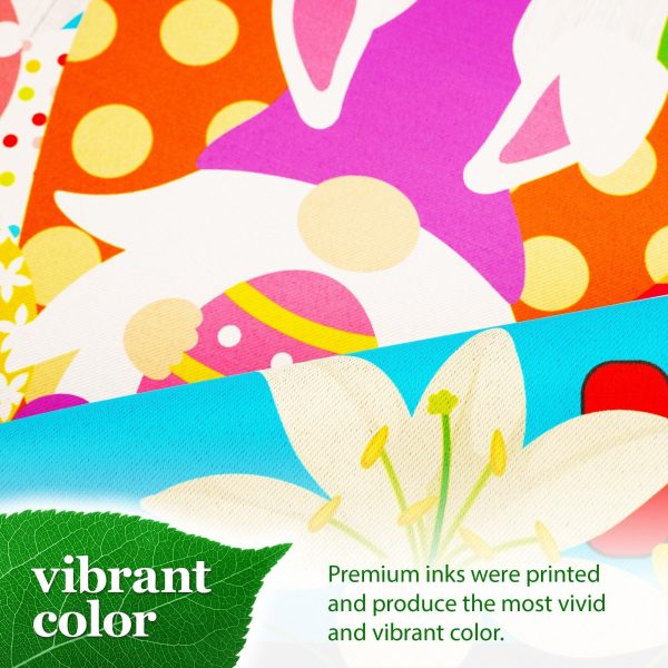 G128 Garden Flag Happy Easter Rabbit Gnome in Truck 12"x18" Blockout Fabric - Image 6