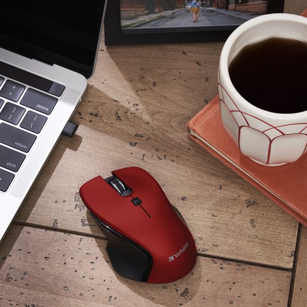 Verbatim USB-C™ Wireless Blue LED Mouse - Red - Image 5