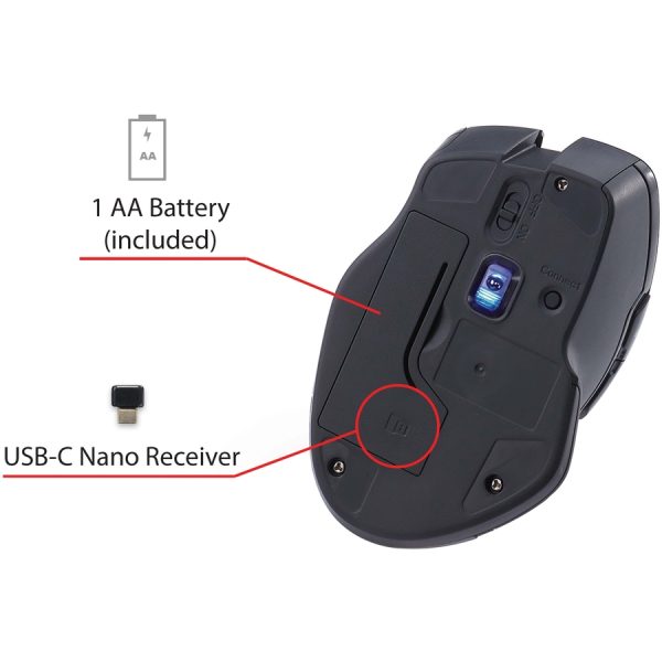 Verbatim USB-C™ Wireless Blue LED Mouse - Red - Image 7