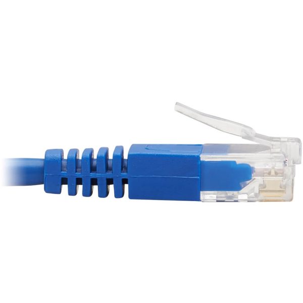 Eaton Tripp Lite Series Up-Angle Cat6 Gigabit Molded Slim UTP Ethernet Cable (RJ45 Right-Angle Up M to RJ45 M), Blue, 1 ft. (0.31 m) - Image 5