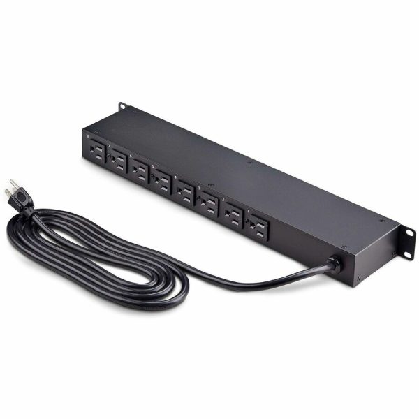 StarTech.com 8-Outlet Horizontal Rack Mount PDU, 1U Power Strip, Outlet On/Off Switches, 15A Circuit Breaker, 8ft/2.4m Cord, NEMA 5-15P/R - Image 6