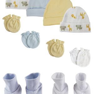 Baby Boys Caps, Booties And Mittens (pack Of 10) Nc_0373