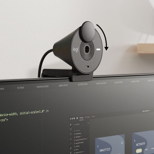 Logitech BRIO Webcam - 2 Megapixel - 30 fps - Graphite - USB Type C - Retail - Image 5