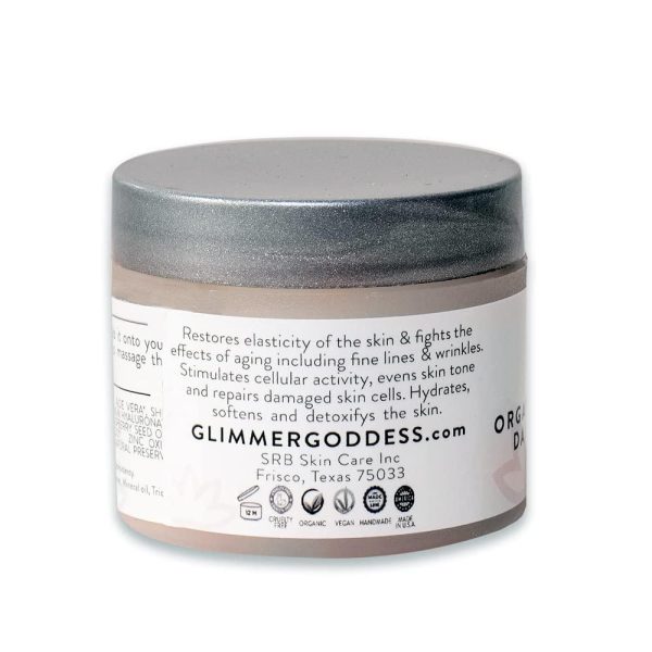 Organic Daily Face Cream With Green Tea Lemon Scent Moisturizer Hydrating Softening Sun protection With Shea Butter 2oz - Image 2