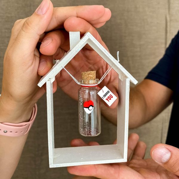 Cute Anniversary Present For Girlfriend or Boyfriend Unique Game Inspired Romantic Bottle Anniversary Love Wish Jar (White Frame I Choose You) - Image 2