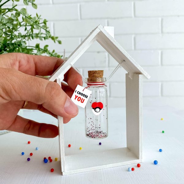 Cute Anniversary Present For Girlfriend or Boyfriend Unique Game Inspired Romantic Bottle Anniversary Love Wish Jar (White Frame I Choose You) - Image 3