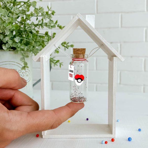 Cute Anniversary Present For Girlfriend or Boyfriend Unique Game Inspired Romantic Bottle Anniversary Love Wish Jar (White Frame I Choose You) - Image 5