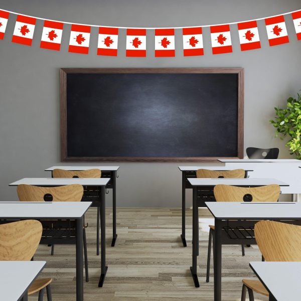 G128 Canada Canadian Bunting Banner | Flag 8.2 x 5.5 Inch, Full String 33 Feet | Printed 150D Polyester, Decorations For Bar, School, Festival Events Celebration - Image 4