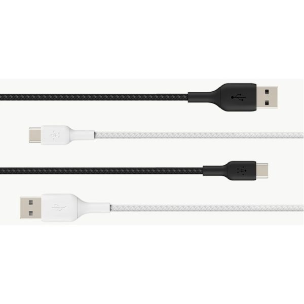 Belkin BoostCharge Braided USB-C to USB-A Cable (2 meter / 6.6 foot, White) - Image 6