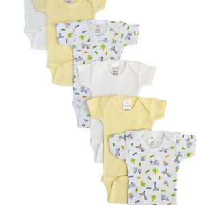 Baby Boy, Baby Girl, Unisex Short Sleeve Onezies Variety (pack Of 6) Nc_0232