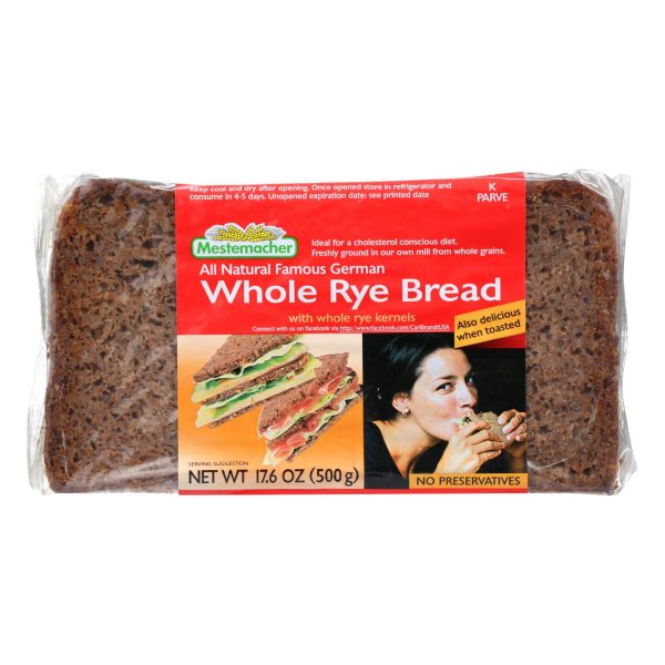 Mestemacher Bread Bread - Rye - Whole - 17.6 oz - case of 12 - Image 3