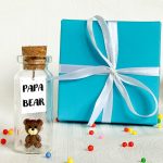 Kseniya Revta Gifts for Dad   Personalized Present for Dads Birthday   Classy Decorative Presents for Father   Future Dad Gift (Brown Bear   Papa Bear Message Bottle in Teal Gift Box)
