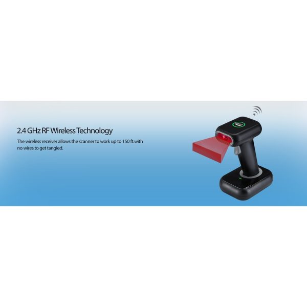 Adesso NuScan 2700R 2D Wireless Barcode Scanner with Charging Cradle - Image 10