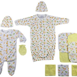 Sleep-n-play, Gown, Caps, Mittens And Washcloths - 14 Pc Set Cs_0038