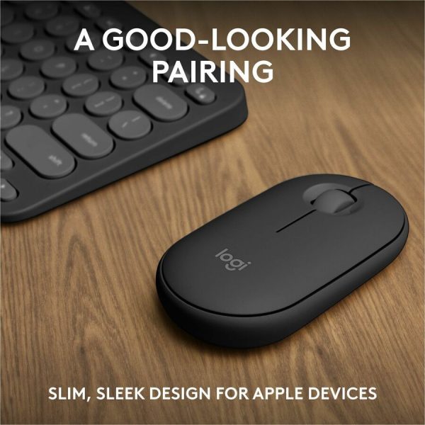 Logitech Pebble 2 Combo for Mac, Wireless Keyboard and Mouse, Slim, Quiet and Portable, Customizable, Tonal Graphite - Image 2