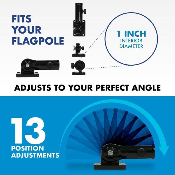G128 Combo Pack: 6 Ft Tangle Free Spinning Flagpole (Black) & European Union Flag 3x5 Ft Printed 150D Polyester, Brass Grommets (Flag Included) Aluminum Flag Pole - Image 8