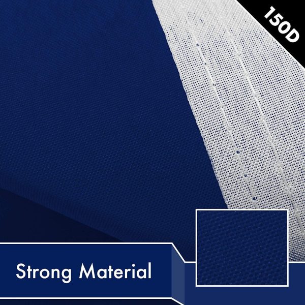 G128 Solid Blue Color Flag | 3x5 feet | Printed 150D, Indoor/Outdoor, Vibrant Colors, Brass Grommets, Quality Polyester, Much Thicker More Durable Than 100D 75D Polyester - Image 4