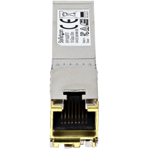 StarTech.com MSA Uncoded SFP+ Module - 10GBASE-T - 10GE Gigabit Ethernet SFP+ SFP to RJ45 Cat6/Cat5e Transceiver Module - 30m - Image 2
