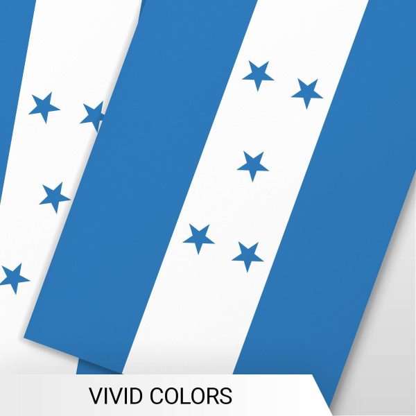 G128 Honduras 	Honduran Bunting Banner | Flag 8.2 x 5.5 Inch, Full String 33 Feet | Printed 150D Polyester, Decorations For Bar, School, Festival Events Celebration - Image 6
