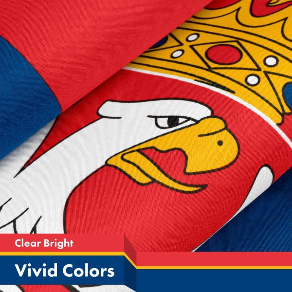 Serbia (Serbian) Flag 150D Printed Polyester 3x5 Ft - Image 3