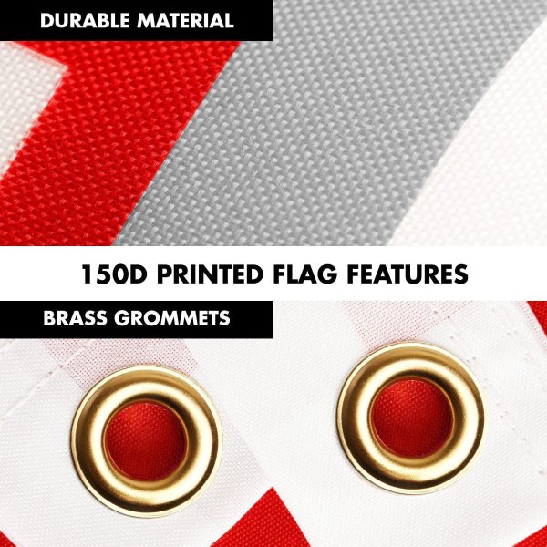 G128 Combo Pack: 6 Ft Tangle Free Aluminum Spinning Flagpole (Black) & Canada Canadian The Great White North Flag 3x5 Ft, LiteWeave Pro Series Printed 150D Polyester | Pole with Flag Included - Image 4