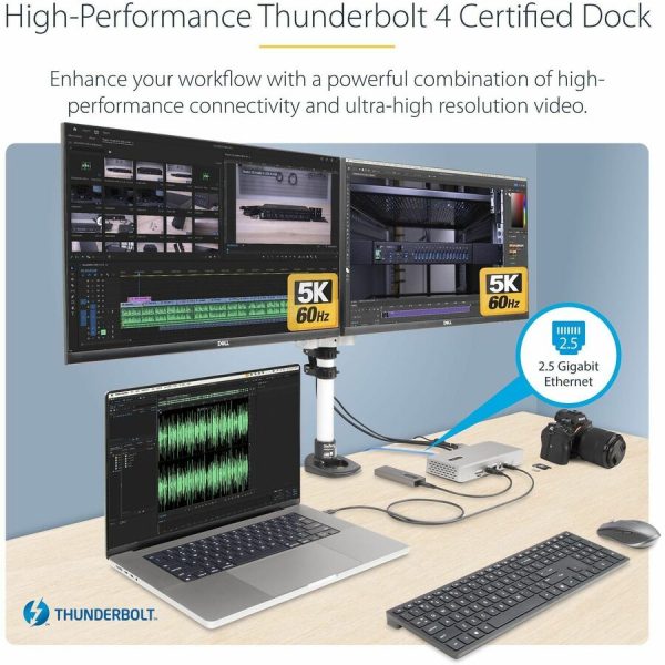 StarTech.com Thunderbolt 4 Multi-Display Docking Station, Quad/Triple/Dual Monitor Dock, 2x HDMI/2x DP, 7x USB Hub, 2.5Gb Ethernet, 98W PD - Image 2