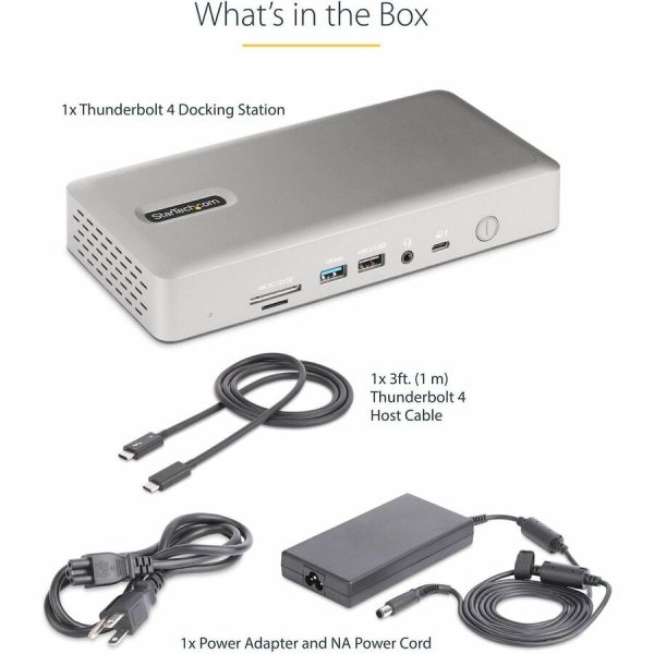 StarTech.com Thunderbolt 4 Multi-Display Docking Station, Quad/Triple/Dual Monitor Dock, 2x HDMI/2x DP, 7x USB Hub, 2.5Gb Ethernet, 98W PD - Image 9