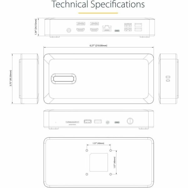 StarTech.com Thunderbolt 4 Multi-Display Docking Station, Quad/Triple/Dual Monitor Dock, 2x HDMI/2x DP, 7x USB Hub, 2.5Gb Ethernet, 98W PD - Image 10