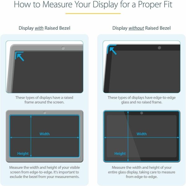 StarTech.com 14in Laptop Privacy Screen For 16:9 Displays, Anti-Glare Privacy Filter with 51% Blue Light Reduction, Matte/Glossy - Image 4