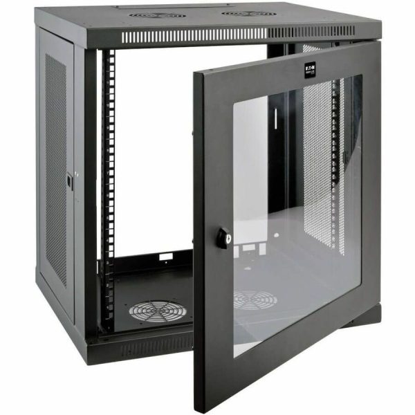 Eaton Tripp Lite Series SmartRack 12U Low-Profile Switch-Depth Wall-Mount Small Rack Enclosure, Clear Acrylic Window - Image 4
