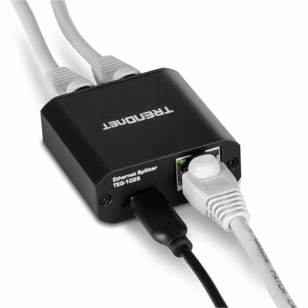 TRENDnet 2-Port Gigabit Splitter with USB Type C Power, TEG-102S, Splits One Network Connection Into Two, USB Type C Power Cable Included, NDAA & TAA Compliant - Image 6