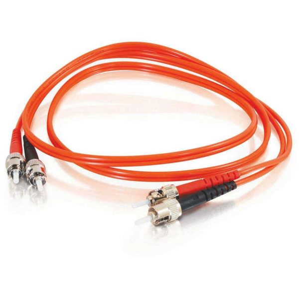 C2G-3m ST-ST 62.5/125 OM1 Duplex Multimode PVC Fiber Optic Cable - Orange - Image 2