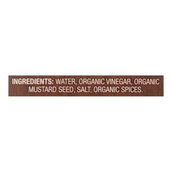 Organic Ville Organic Mustard - Stone Ground - Case of 12 - 12 oz. - Image 2