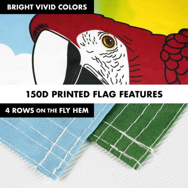 G128 Combo Pack: Flag Pole 6 FT White Tangle Free & It's 5 O'Clock Somewhere Flag 3x5 FT Printed 150D Polyester - Image 5