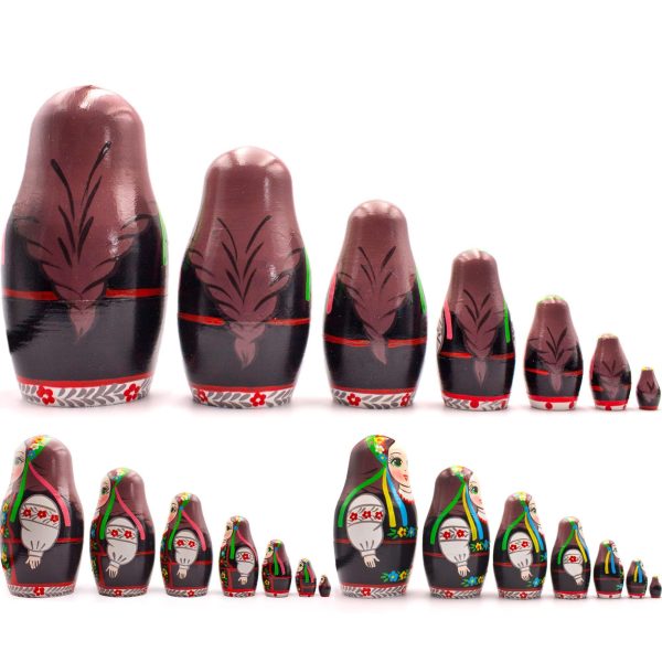AEVVV Matryoshka Dolls Set of 7 pcs   Nesting Dolls in Ukrainian Vyshyvanka for Women   Baboushka Nesting Dolls in Ukrainian Traditional Costume - Image 2