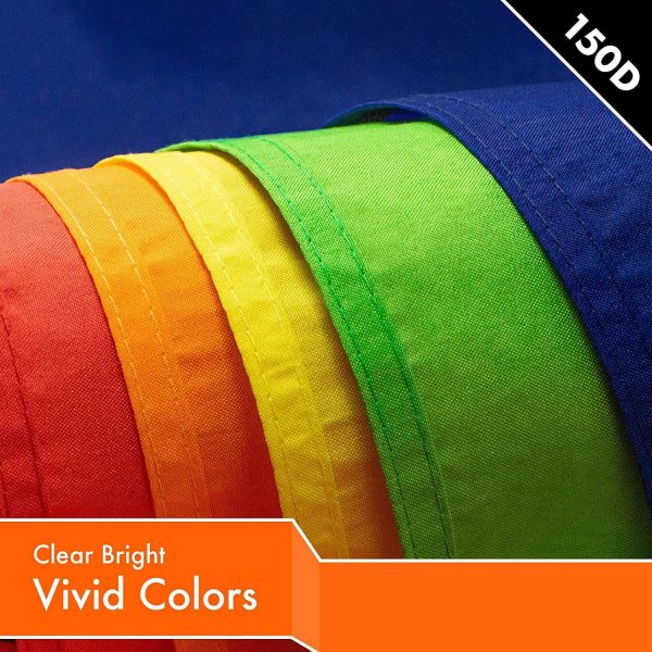 G128 Solid Orange Color Flag | 3x5 feet | Printed 150D, Indoor/Outdoor, Vibrant Colors, Brass Grommets, Quality Polyester, Much Thicker More Durable Than 100D 75D Polyester - Image 3