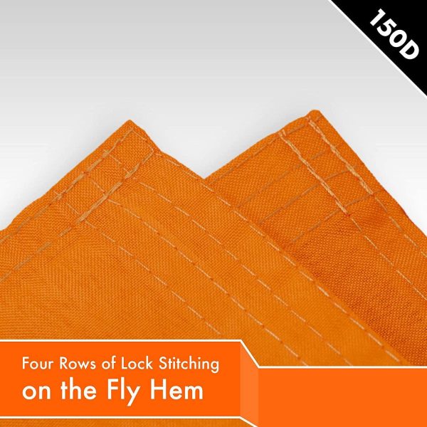 G128 Solid Orange Color Flag | 3x5 feet | Printed 150D, Indoor/Outdoor, Vibrant Colors, Brass Grommets, Quality Polyester, Much Thicker More Durable Than 100D 75D Polyester - Image 5
