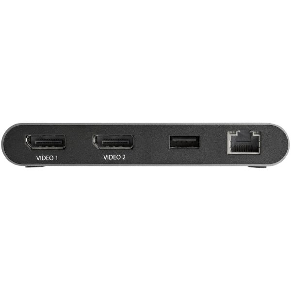 StarTech.com Thunderbolt 3 Mini Dock - Portable Dual Monitor TB3 Docking Station DisplayPort 4K 60Hz - 1x USB-A, GbE - 28cm (11") Cable - Image 4