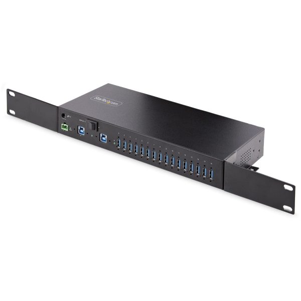 StarTech.com 16-Port Industrial USB 3.0 Hub 5Gbps, Mountable, Terminal Block Power Up to 120W Shared, USB Charging, Dual-Host Hub/Switch - Image 7