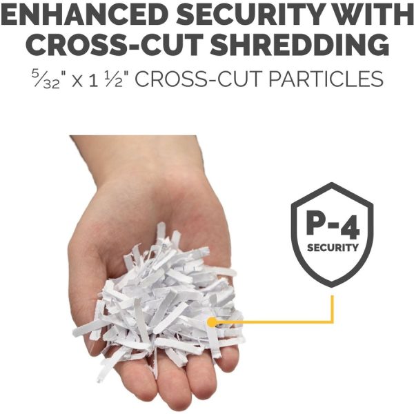 Fellowes® 225Ci Paper Shredder | 100% Jam Proof, 22-Sheet, Cross-Cut Security, Commercial Grade | 3825001 Model, Black - Image 4
