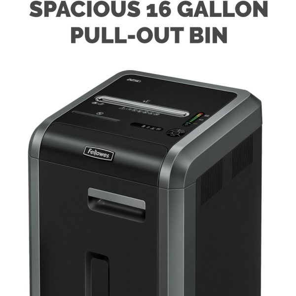 Fellowes® 225Ci Paper Shredder | 100% Jam Proof, 22-Sheet, Cross-Cut Security, Commercial Grade | 3825001 Model, Black - Image 8