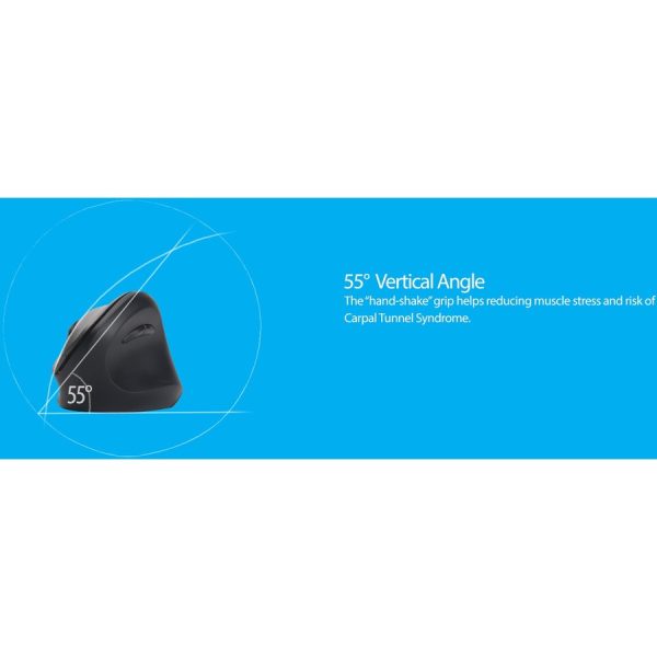 Adesso Antimicrobial Wireless Vertical Ergonomic Mouse - Image 8